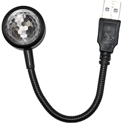 Plafonnier de voiture, mini lampe LED romantique pour l'intérieur de la voiture avec commande vocale, 4 couleurs et 9 modes de fonctionnement. (1/5)
