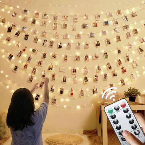 Guirlande Lumineuse Photo 12M 120LEDS,Batterie/USB Alimenté (1/5)