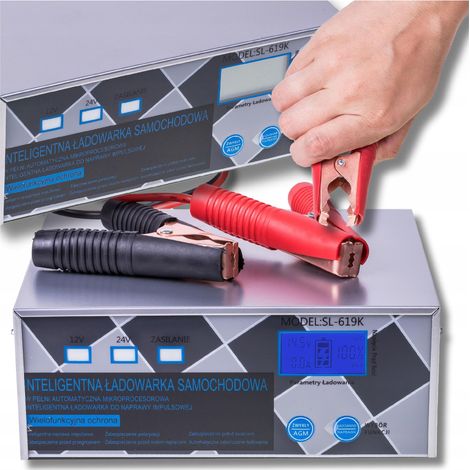 Cargador de bater铆a para coche 24V 12V 20A AGM START-STOP AUTOM脕TICO