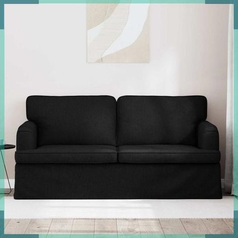Canapé - 42024492 - Noir - Tissu - 162 x 80 x 85 cm - Cadre métal (1/5)