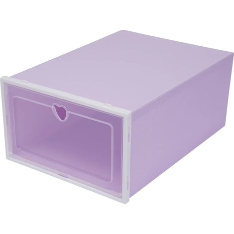 Boîtes de rangement pour chaussures, design gain de place, matériau durable, VIOLET (1/2)