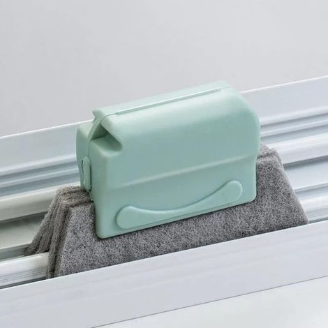 Brosse de nettoyage de vitres pour nettoyer les coins et les recoins de votre maison, dureté moyenne - bleue. (1/5)