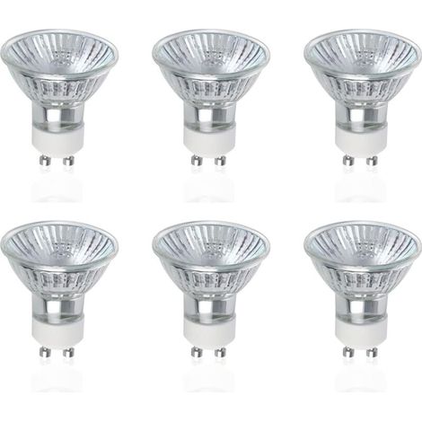 GU10-Halogenlampen, 6er-Pack, 50-W-GU10-Halogenstrahler, 220–240 V Wechselstrom, 700 Lumen, 40° Abstrahlwinkel, 2800 K warmweiß, dimmbar