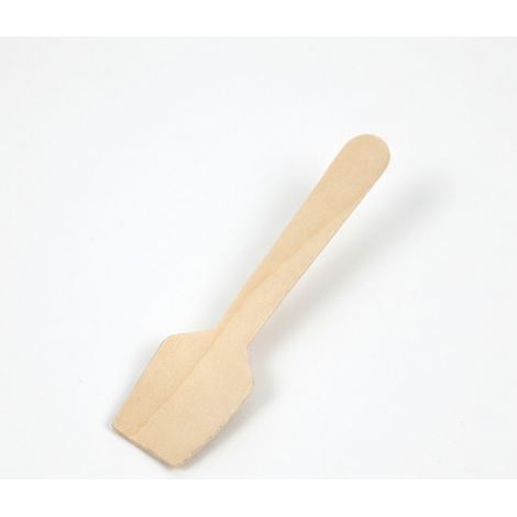 Mini pelle à glace en bois de bouleau 9,5 cm, paquet de 100 (1/5)