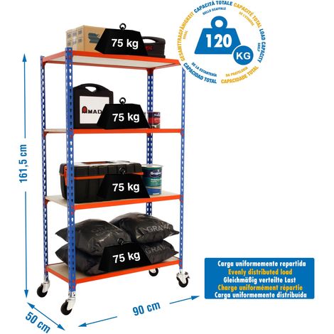 Simonrack Mensola moderna blu e arancio design