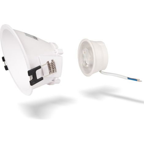 KIT Aro Downlight Asimétrico Ø93mm + Módulo LED MR16 5W - Blanco Neutro - Blanco