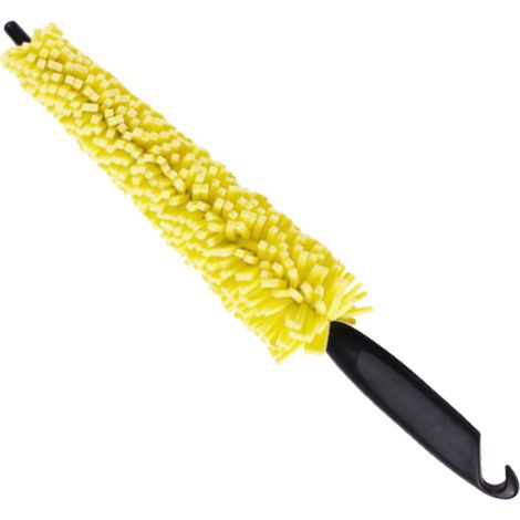 Brosse à pneus à long manche, brosse de nettoyage de pneus très absorbante, adaptée au nettoyage des roues et des jantes de voiture. (1/5)
