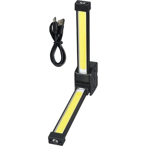 Lampe de Pose pour Salle de Sport Projecteur Aimanté Étanche IPX5 Torche Rechargeable 7 Niveaux de Luminosité Design Pliable 180° (1/5)