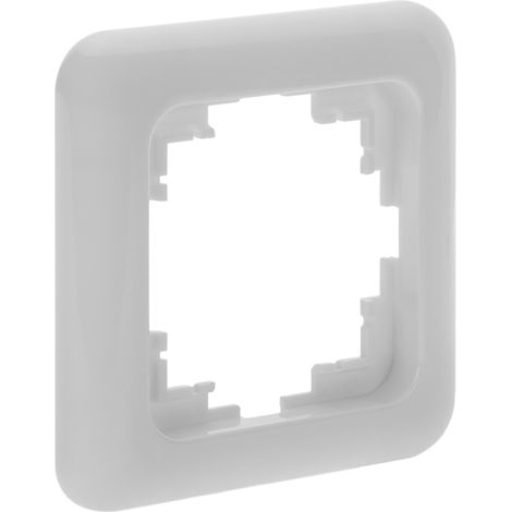 BeMatik - Cadre pour mécanismes encastrés 80x80mm série Term couleur blanc (1/5)