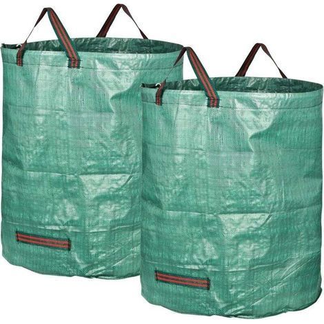 272-Liter-Gartensäcke mit Griffen, wasserdicht, freistehend, faltbar, robust und langlebig, 2er-Set (1/4)