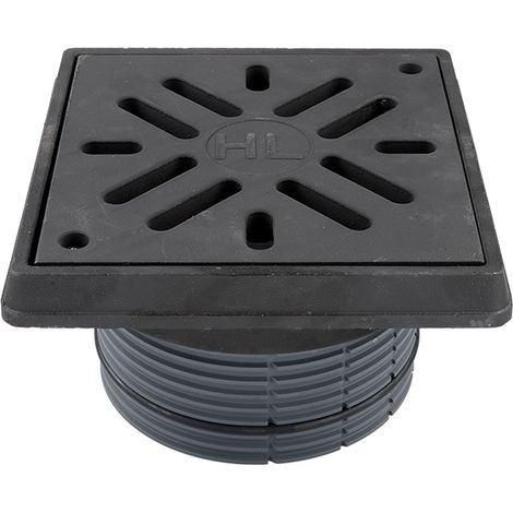 Prolunga con telaio e griglia in ghisa d 195mm/260x260mm/226x226, (screw-mountable)