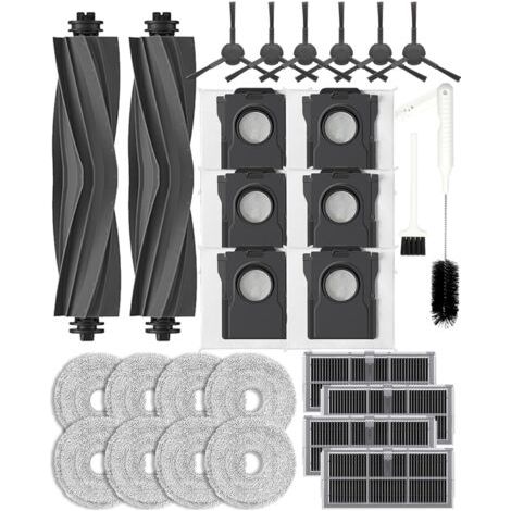 Lot de 28 PCS de Rechange pour Dreame L40s Ultra AE/CE/L10s Pro Ultra Heat/X30 Ultra/Mova E30 Ultra/l10s Ultra gen 2,d'accessoires : 2 Brosses Principales,4 Filtres, 6 Sacs D'aspirateur (1/5)