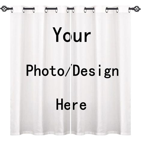 Rideau Occultant Personnalisée Rideau Thermique avec Oeillet ou Rod Pocket Tenture Opaque Personnaliser avec Photo Océan Coraux Tropical Poisson Draperies pour Chambre Salon - Personnaliser (1/5)