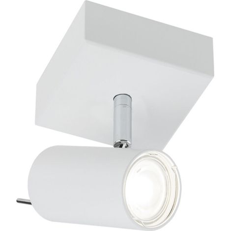 Faretto soffitto quadrato bianco orientabile GU10 10W Shilo (1/2)