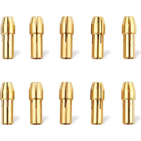 10Pcs 4.8MM Drill Chuck,Mandrin de Serrage en Laiton Tige Mandrins de Précision en Laiton Mini Collet Mandrin Mandrin Serrage à Pince 0.5mm/0.8mm/1.0mm/1.2mm/1.5mm/1.8mm/2.0mm/2.4mm/3.0mm/3.2mm (1/5)