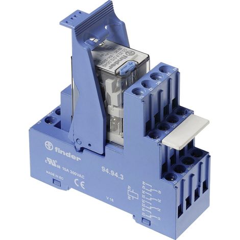 Finder 59.34.8.012.0060 Relaisbaustein Nennspannung: 12 V/AC Schaltstrom (max.): 7 A 4 Wechsler  1 S (1/2)