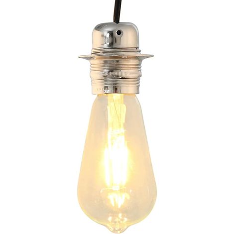 Lampenfassungen 2 Stk. Satin-Nickel E27