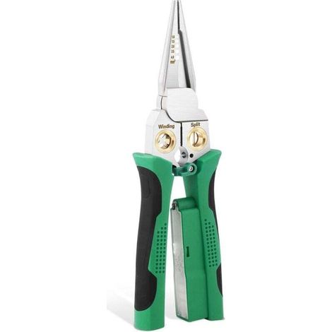Spellafili 8 in 1 con tester di tensione, spelafili, pinza crimpatrice e divisore, spelafili per cavi AWG 10-18 per lavori elettrici