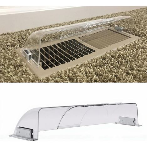 Déflecteur d'aération magnétique 8.5-15.5 pouces, 6 pièces, Air et chaleur transparents réglables pour les évents de plafond au sol et au mur (1/5)