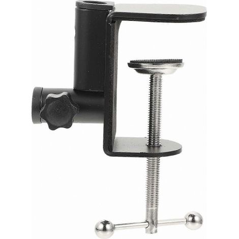 Support de lampe de bureau réglable avec base métallique stable, pince de fixation à bras articulé pour usage domestique, 9 x 5,5 cm, 1 pièce (1/4)