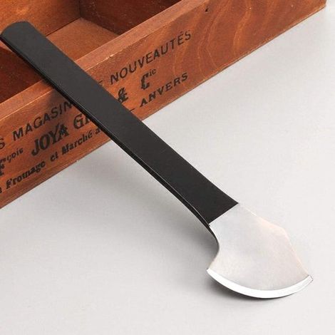 Coltello per tagliare la pelle - Strumento per tagliare la pelle - Utensile per la lavorazione della pelle con custodia - Acciaio ad alto contenuto di manganese per tagliare e incidere
