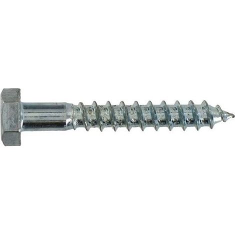 Tirofonds Acier Zingué 10x140 mm - INVENTIV (Lot de 15)