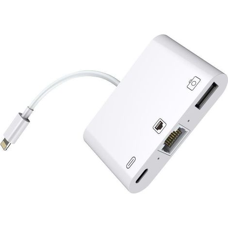 Microconnect LIGHT-HUB2 base para portátil y replicador de puertos Lightning Blanco
