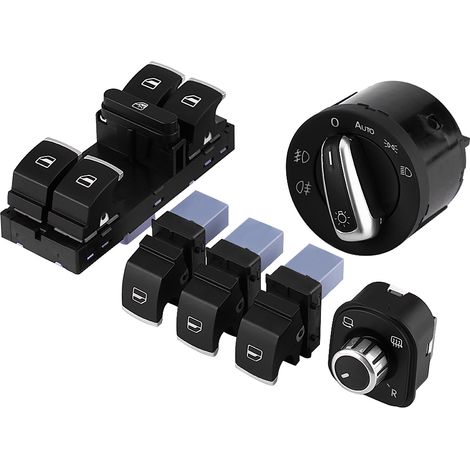 Lot 6 interrupteurs de vitres électriques avec rétroviseur pour phares de voiture MK5 (1/5)