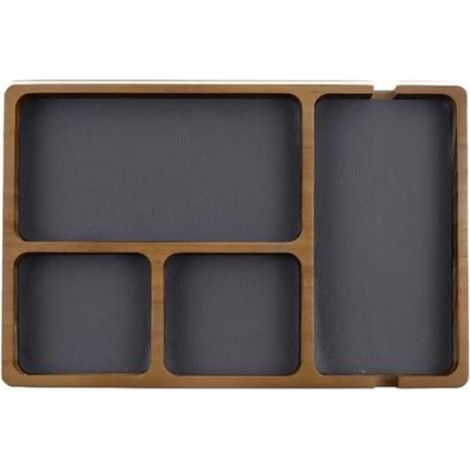1 Boîte de rangement, Bois massif, Compartiments multiples, Pour bureau, Salon, Chambre (1/5)