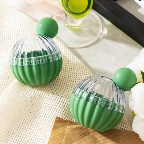 Moule à glaçons sphériques en silicone alimentaire, forme cactus, grande taille, vert. Idéal pour le café et le whisky. (1/5)