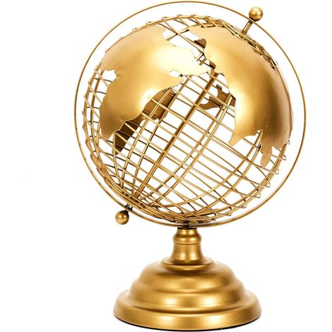 Globe terrestre décoratif en métal (1/5)