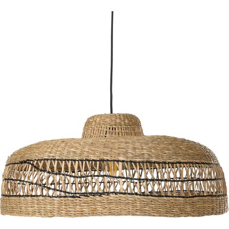 Lámpara colgante con pantalla de algas marinas estilo boho natural Cuvo (1/5)