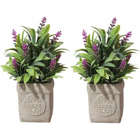 Plantes Artificielles Interieur Fausse Plante en Pot Décoration pour Maison Jardin Fête Plein Air 2pcs Rouge (1/4)