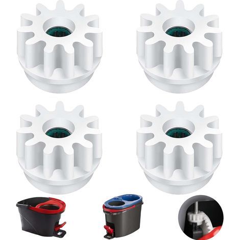 Lot de 4 balais à Pédale pour Vileda Seau Rotation Roulement Embrayage Pignons Rechange Compatibles avec Ocedar Utilisé Roulement de Pédale à Embrayage Unique et Le kit de pignon Dengrenage (1/5)