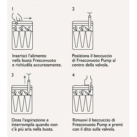Pompe pour mise sous vide Coll. frescovuoto – Pump PERFETTO29006 (1/4)