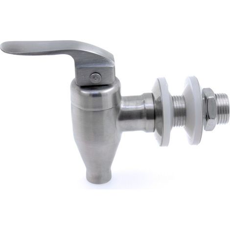 CREA Robinet de remplacement pour robinet de distributeur de boissons en acier inoxydable (16 mm) (1/2)