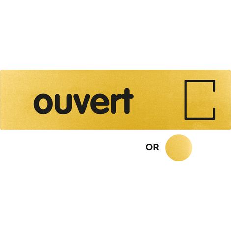 Plaque de porte Ouvert - Classique or 170x45mm - 4490878