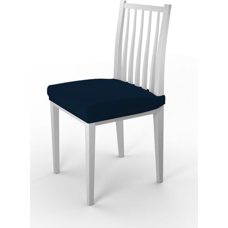 Set 2 Coprisedie Elasticizzati in Poliestere Blu Scuro