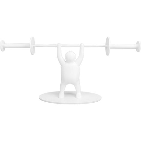 Porte-Papier Soavoa Haltère Design 3D Double Rouleau Plastique Robuste Décoration Salle De Bain Cadeau Fitness Original (1/4)