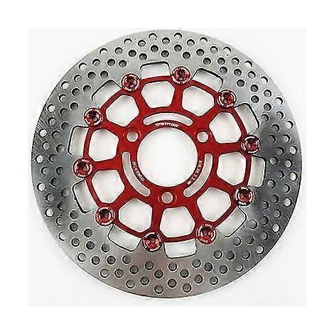 Disque de frein flottant universel en aluminium CNC 3 trous 260 x 70 mm pour moto Yamaha BWS WiSP - rouge (1/5)