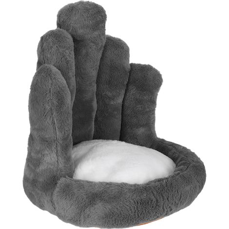 Coussin de Chaise Kawaii 5 Doigts, Doux et Épais, Assise Confortable avec Dossier et Support Lombaire, Déco Maison, Gris (1/5)
