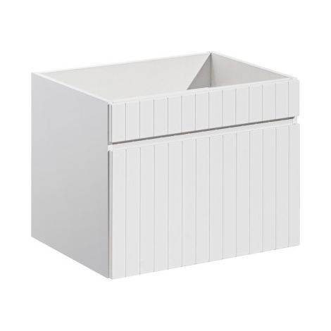 Möbel unter dem Waschbecken ICON 60 cm – 1 Schublade – Oberfläche Alpinweiß – Modernes hängendes Möbel