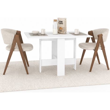 Tavolo consolle allungabile Artemio 30-130x76 cm Salvaspazio Legno Bianco (1/5)