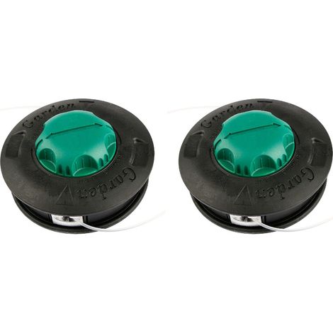 Trade-Shop Doppel-Fadenkopf / Trimmerkopf / Mähkopf M10x1,25 links Innengewinde kompatibel mit Emak Efco Oleo-Mac Freischneider mit Winkelgetriebe - 2 Stück (1/3)