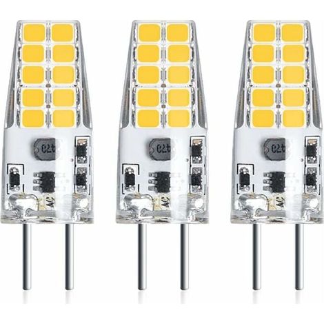 3PCS 3W 12V G6.35 LED Bulb T3 / T4 / T5 Base G6.35 / GY6.35 Cool White 6000K Replacement for 30W Halogen Bulb for Under Cabinet Lighting Desk Lamp [Energy Class A+] (1/5)