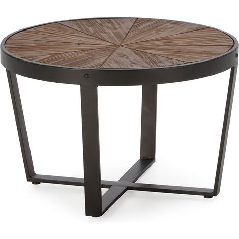 Ernennen Sie Tabelle 40x40x56 Holz / Black Metall Möbel / Tische für alle Stile, um dem Haus eine Note zu verleihen (1/3)