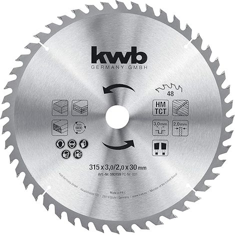 Sierra Circular HM Ø315 x 30 mm 48Z KWB