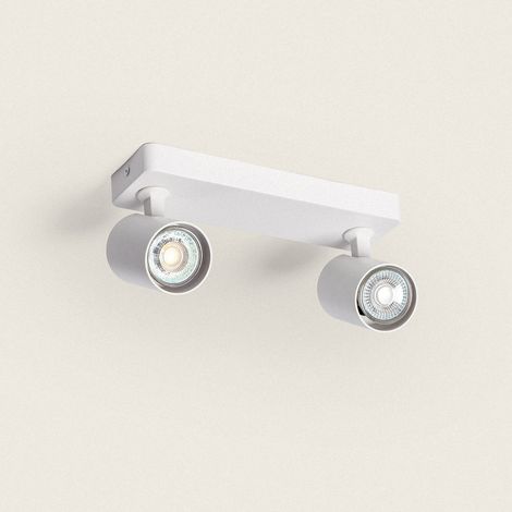 Lámpara de Techo Orientable Cora 2 Focos Blanco  Blanco