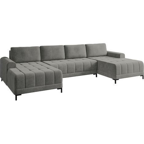 Sofá rinconero Stonecrest 101, Velo 635, Función de descanso, Almacenaje, 337x168x92cm, 0