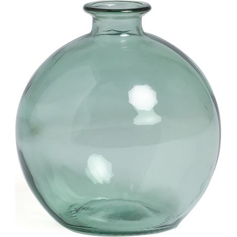 Sklum – Vase en verre recyclé 17cm – 100% recyclé – Style vintage – Luminosité et sophistication pour intérieur